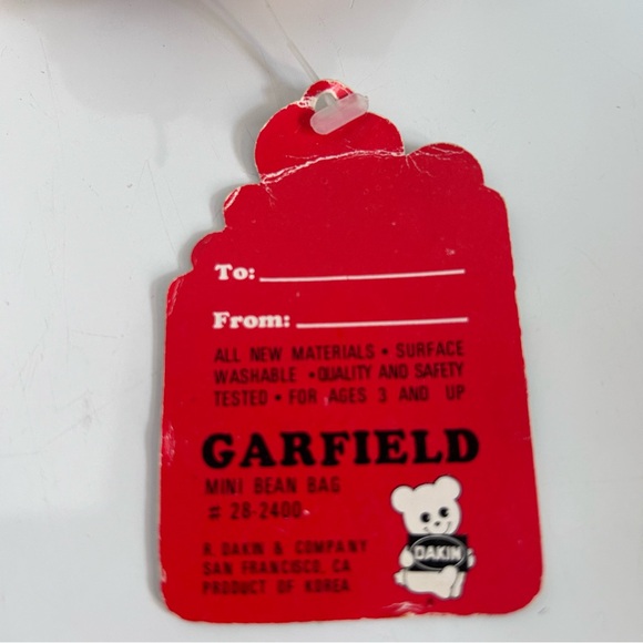 Garfield Orange Cat Sitting Plush 1978 1981 Dakin United Feature Syndicate 5” - Picture 8 of 9